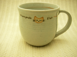 元気ネコマグカップ（赤）