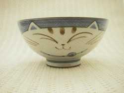 ≪和食器≫まるねこご飯茶わん（中）
