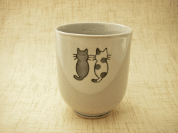 にゃんこ湯のみ（大）