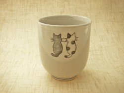 にゃんこ湯のみ（小）