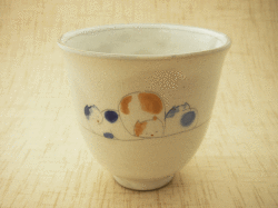 ≪和食器≫猫丸　湯のみ（青）
