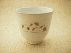 ≪和食器≫猫丸　湯のみ（茶）