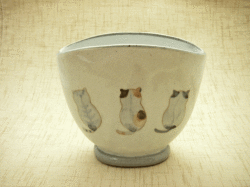 【和食器　しゃもじ立て】みけ＆とら＆ぶちの仲良しねこ！フレンドキャット　しゃもじ立て