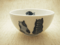 一珍藍ねこ　ご飯茶わん