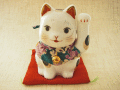 彩絵　ふく福招き猫（左紫）