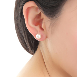 【おすすめの定番/送料無料】一粒樹脂パール8mmの貼るピアス