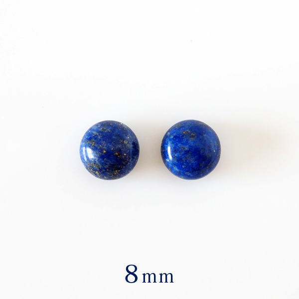 貼るピアス ラピスラズリ 天然石 8mm 青い痛くないイヤリング