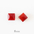 2way 着け方で印象が変わる レッドアゲート天然石8mmスクエア