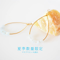 【夏季数量限定/送料無料】アクアマリン天然石ティアドロップフープ