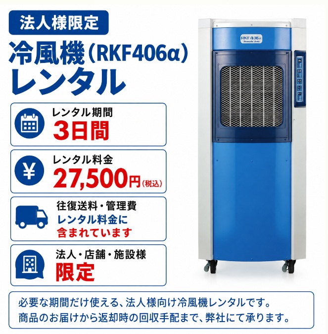 冷風機、業務用、スポットクーラー、静岡製機、RKF406