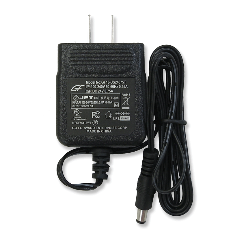DC24V　0.75A　ACアダプター