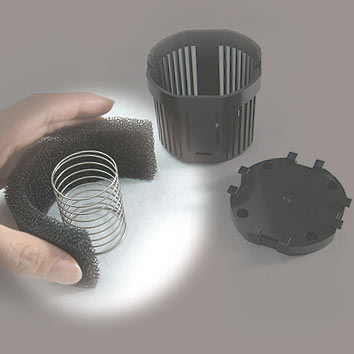 EXストレナー用　フォームフィルター（１枚）＆バックアップコイル（１個）【各１セット】