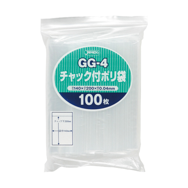 ジャパックス　チャック付ポリ袋　GG-4