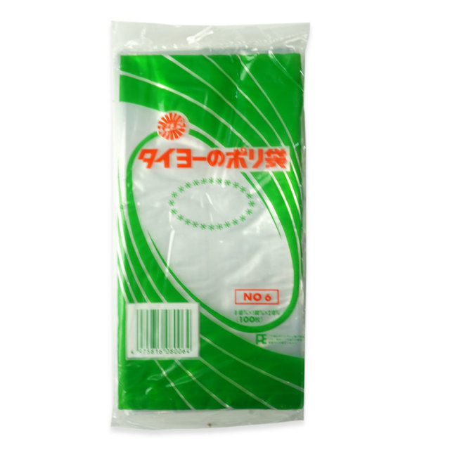 ポリ袋 規格袋 No.6 口幅100×高さ210mm 厚み0.03ｍｍ 100枚｜梱包材の【コンポス】