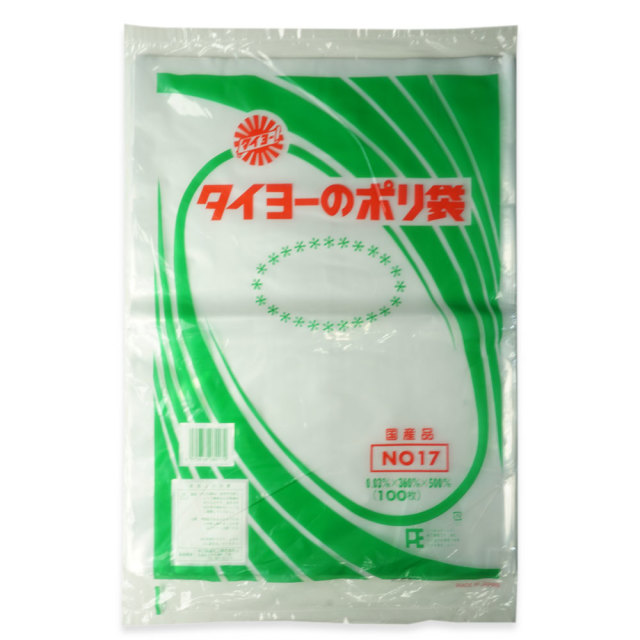 ポリ袋 規格袋 No.17 W350×H500mm 【100枚】 厚み0.03ｍｍ｜梱包材の【コンポス】