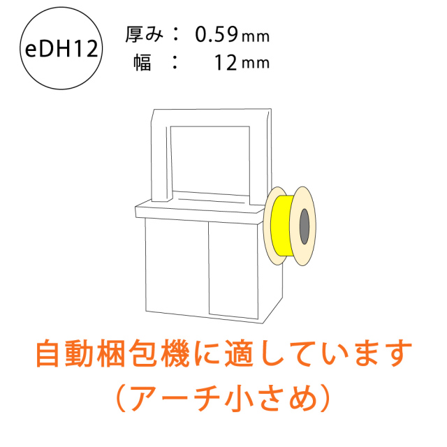 PPバンド　自動梱包機用　アーチ小　幅12mm