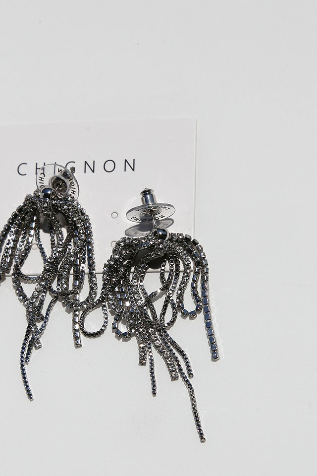 CHIGNON（シニヨン）ラインストーンフリンジピアス　0052-251SH