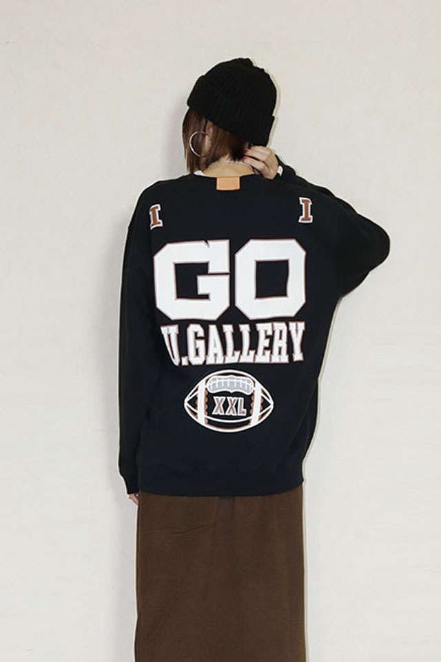 USU GALLERY 　フットボールリメイクロングプルオーバー　25W-MT-35