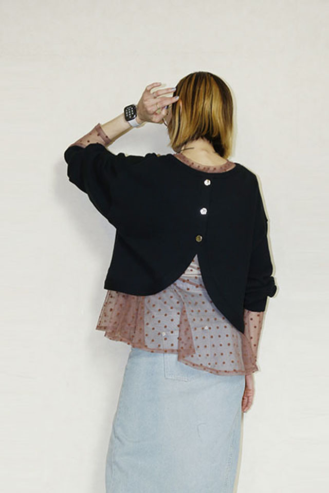 SUGAR ROSE 　前後2wayショートプルオーバー　256091