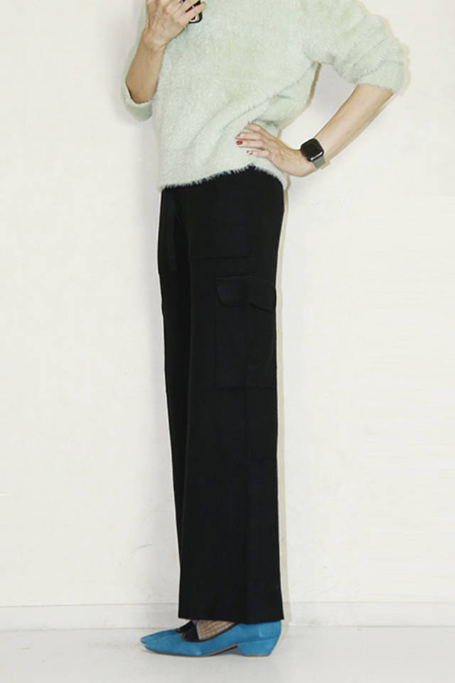 blanco 　ニットカーゴパンツ　BL111323black