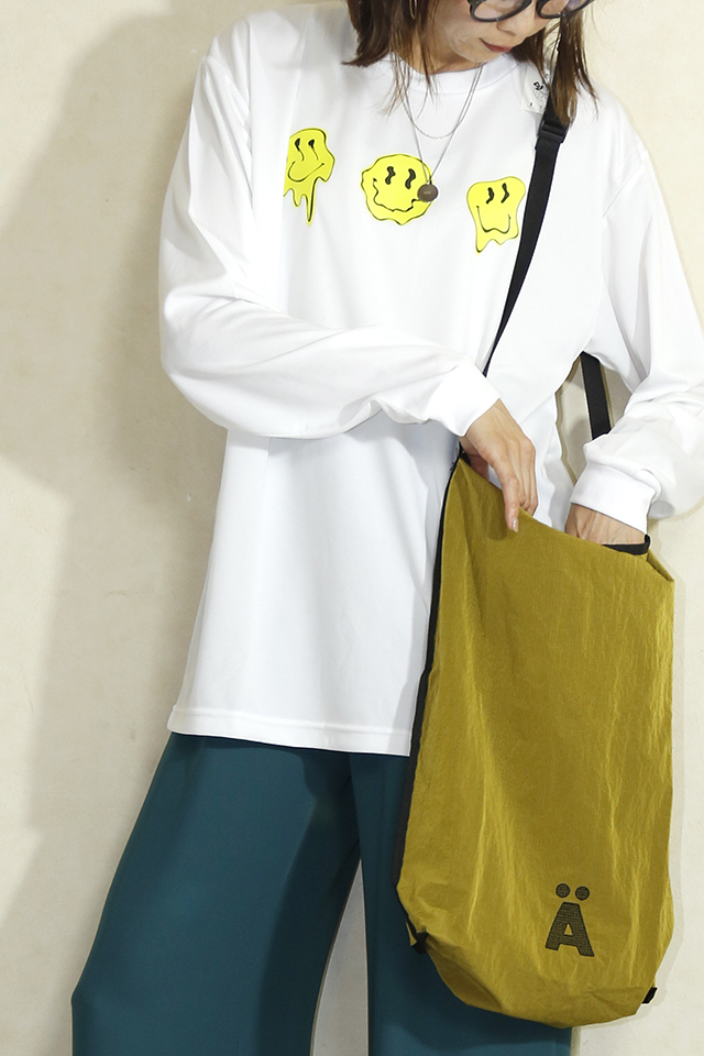 Dry Comfort L/S Tee/MELT SMILES　NV23AW-13B-WHITE