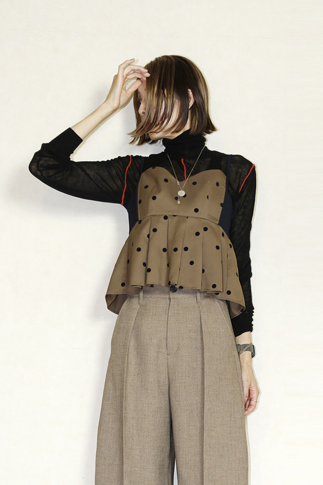 Kittle（キトル）バックリボンドットキャミ　K246-66113-700