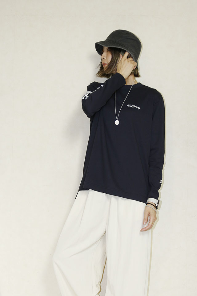 送料無料　USU GALLERY ロングプリントロングTシャツ　26A-MT-45