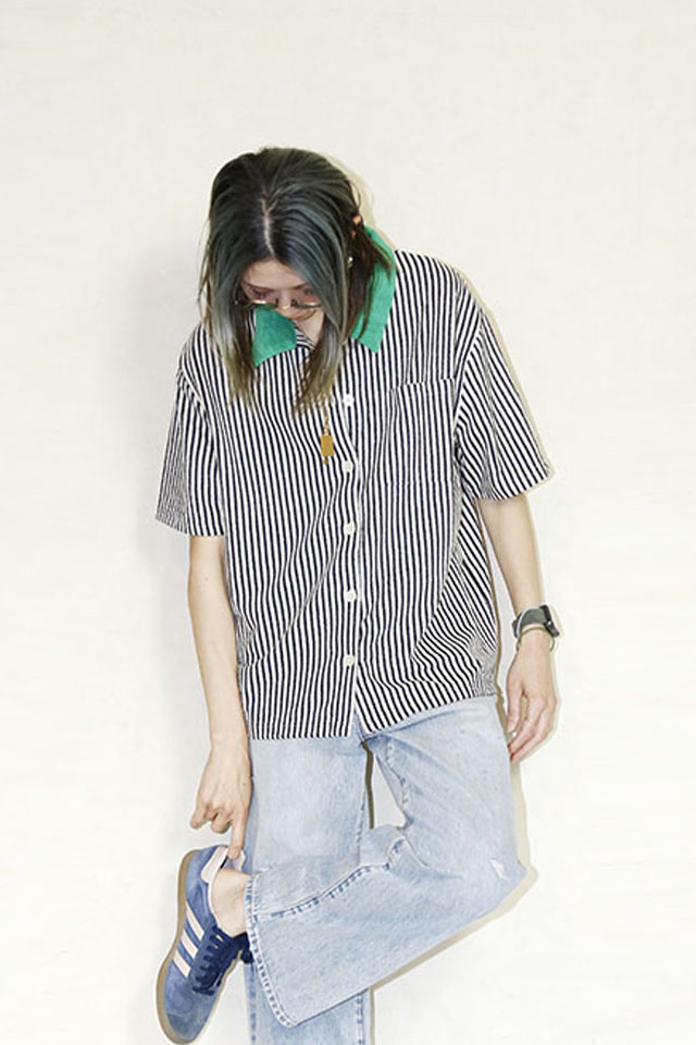 HCAE　　STRIPE PATTERN PILE SHIRT　E25S0035