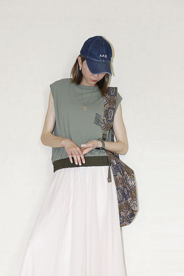 KHA:KI（カーキ） HEM BI-COLOR TOP　MIL25SCS3442