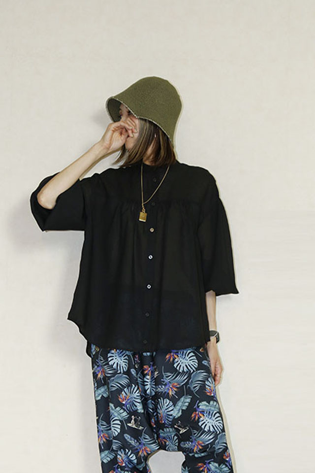 trois （トロア）アンティークガーゼシアーブラウス　T251-81064-D