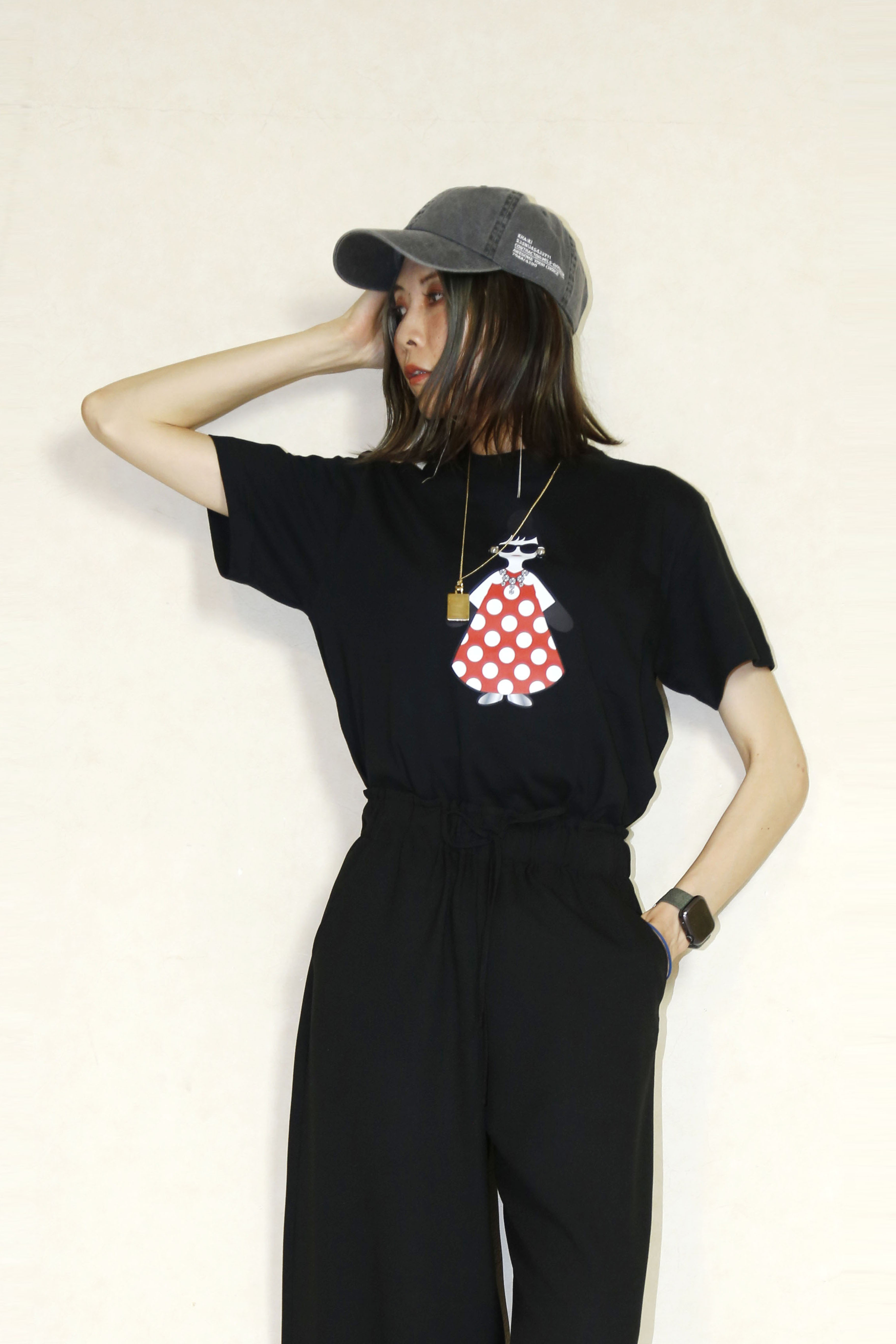 HAPPY FACE 　EMMATee　EM009BLACK