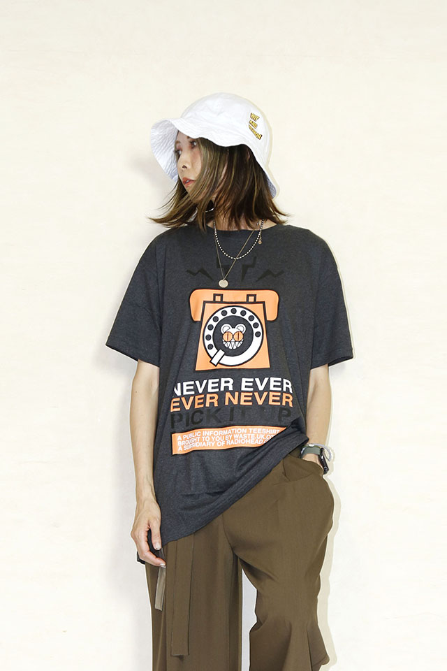 25SSROCKOFF-RHCHAECOALGREY　Radiohead T　Never Pick It Up
