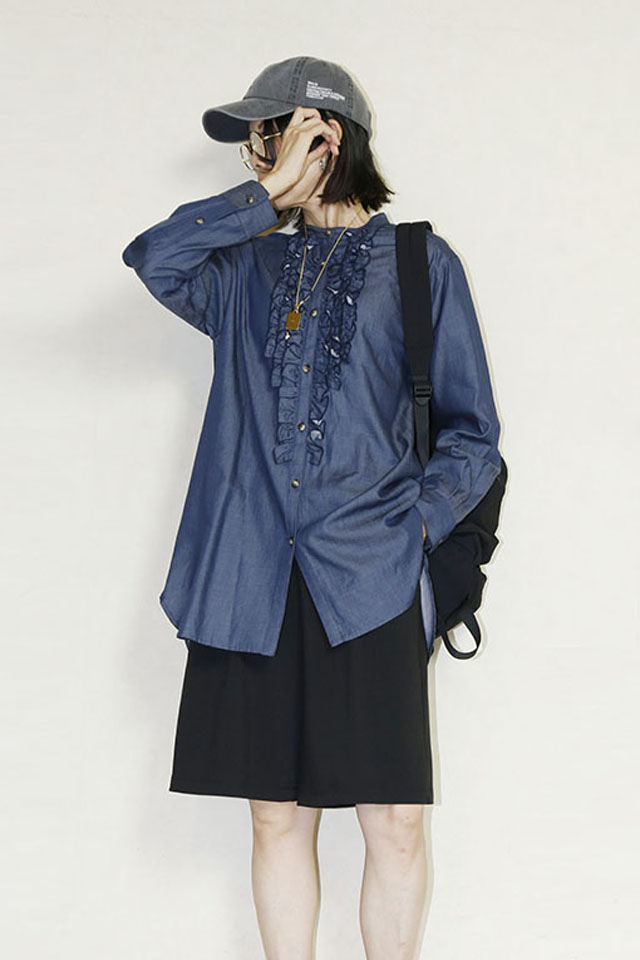 WHYTO　frill dress blouse 　WHT25FBL4081