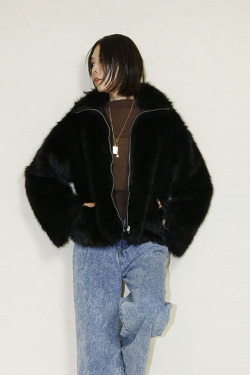 pauline bleu   ファージャケット　　46367