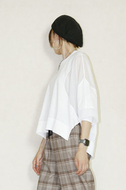 1% (1パーセント）オーガンザデザインカットソー　25W-T-20