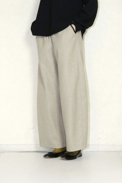 trois （トロア）　メルトンジャージーバレルパンツ T256-87066-B