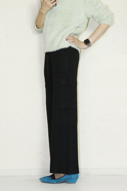blanco 　ニットカーゴパンツ　BL111323black