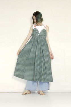 HCAE  CHECK STRAP CAMISOLE DRESS　E26S0032