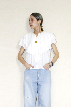 Dignite collier　　フリルブラウス　TK-80243906