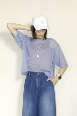 送料無料　JOHNBULL  シアーボーダーTシャツ 　JL252C27