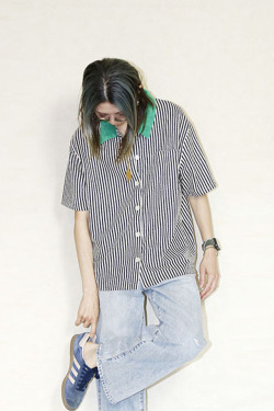 HCAE　　STRIPE PATTERN PILE SHIRT　E25S0035