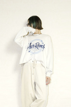 送料無料　OKIRAKU　（オキラク） cipped pigment-dye sweat shirt 　BF40405-Beige