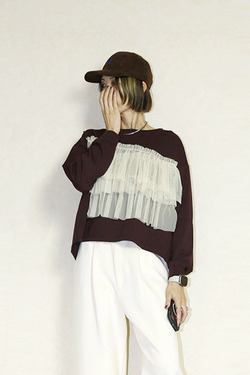 送料無料　gru.rond　(グルロン)  　TULLE FRILL CS　G63CS09