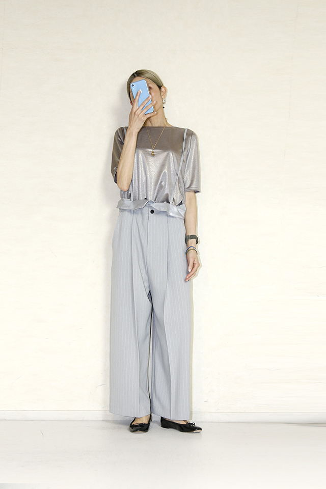 trois サロペット T251-87046 2way ワイドパンツ trois トロワ サロペット T251-87046 レディース 2way