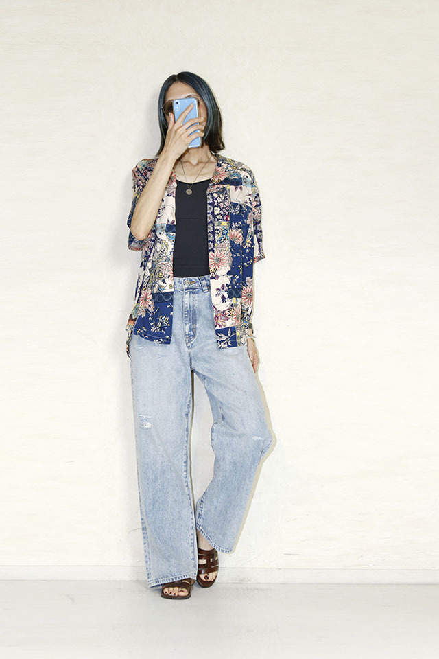 ジョンブル　DENIM DELIGHT デニムワイドジーンズ ペイント DENIM DELIGHT DAYS】13oz WIDE TAPERED JEANS / 13オンスワイド