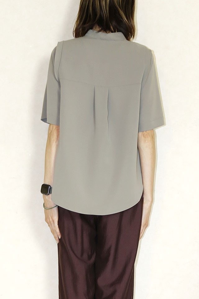 trois （トロア）ダブルクロス＆レース切替ブラウス T251-81062-C 通販