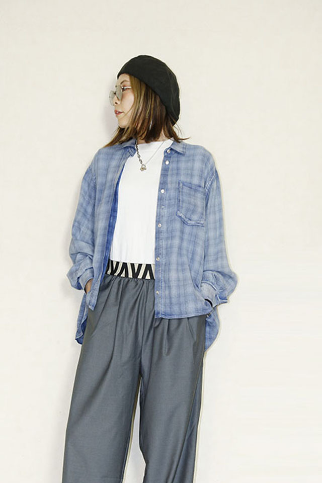 CYNICAL (シニカル) チェック柄デニムシャツ 552-95068 通販
