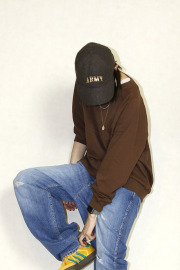 JOHNBULL　(ジョンブル） プレーティング天竺ラグランプルオーバー  JL253C07