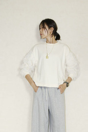 Kittle（キトル）　スリーブカットジャガードプルオーバー　K256-62276-130