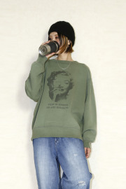 KHA:KI（カーキ） DAMAGE SWEAT SHIRT My MUSE　MIL25FCS3470
